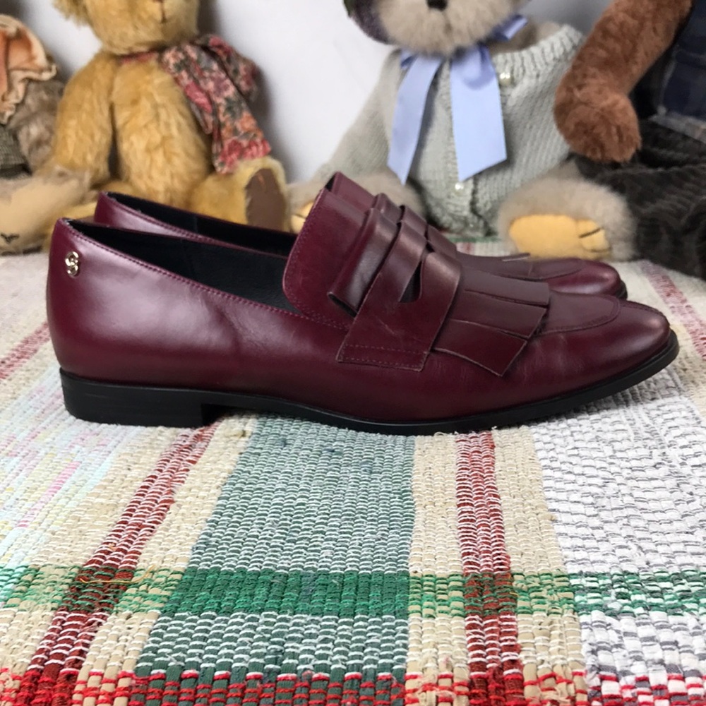 Gadea by Lodi Womens Burgundy Leather Loafers